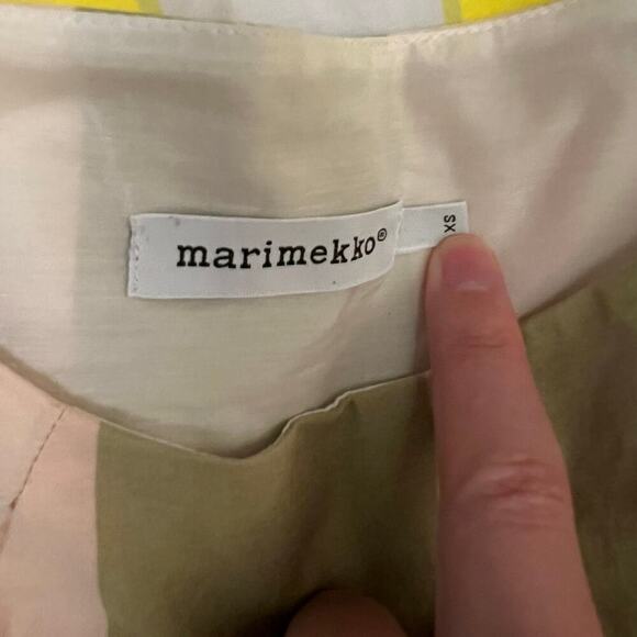 Marimekko MARS Kiertorata Sleeveless Dress Striped wit Pockets Size XS - Picture 5 of 5